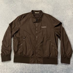 Valentino Garavani Black Bomber Jacket